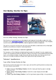 Precision Shot Blasting for Pipe Surfaces
