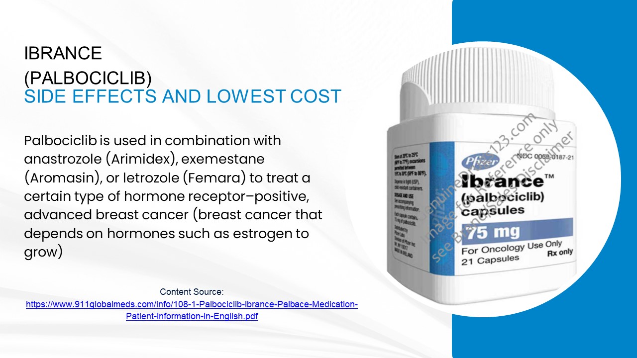Ibrance (Palbociclib) side effects and Lowest cost