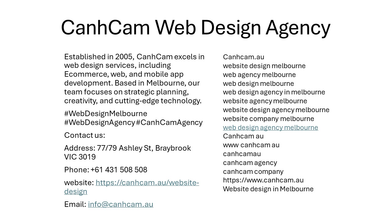CanhCam Web Design Agency