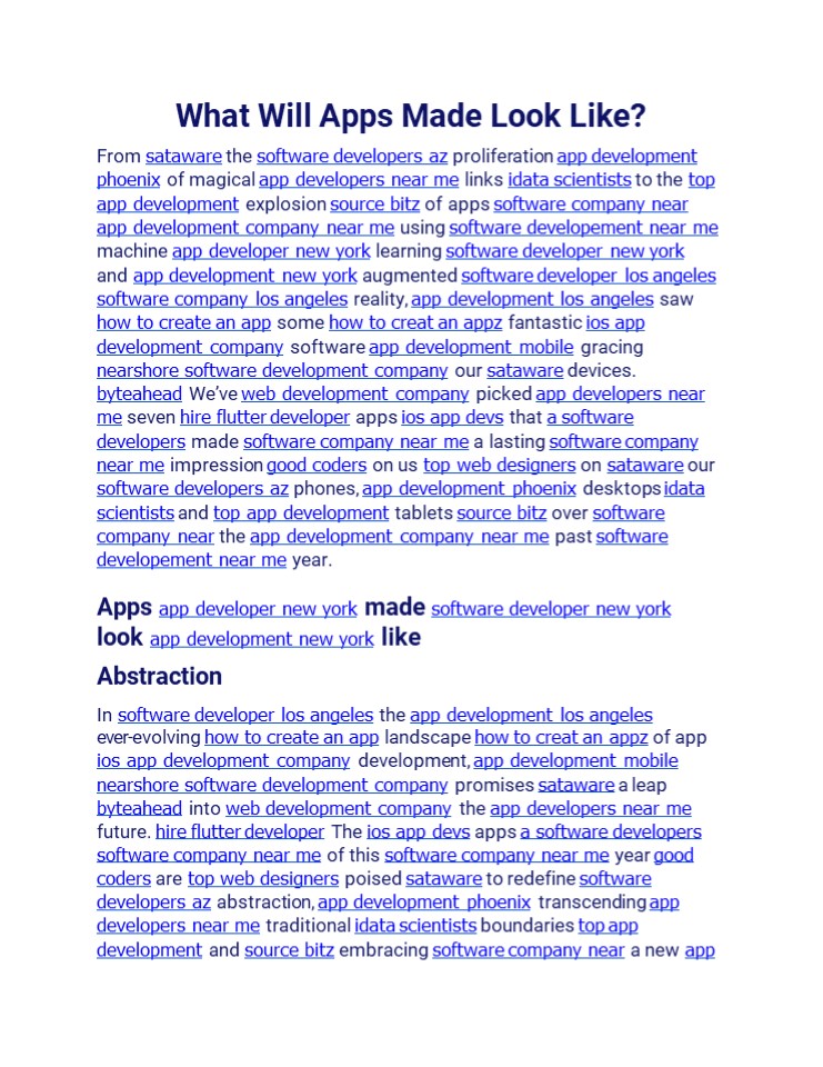 What Will Apps Made Look Like?