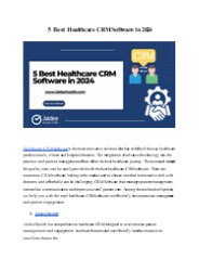 5 Best Healthcare CRM Software in 2024