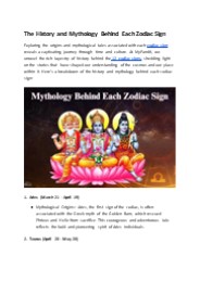 The History and Mythology Behind Each Zodiac Sign