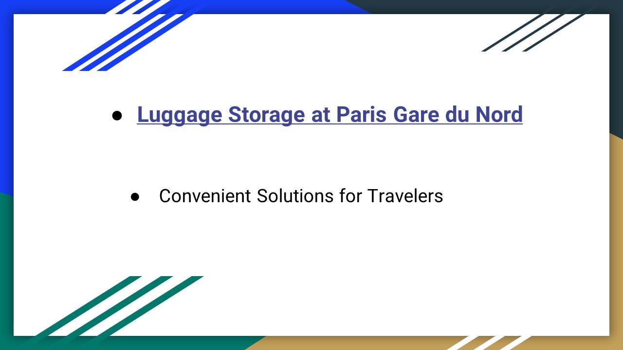 luggage storage paris gare du nord