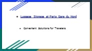 luggage storage paris gare du nord