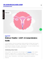 Embryo Transfer in IVF: A Comprehensive Guide