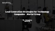 Lead Generation Strategies for Technology Companies