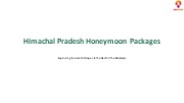 Himachal Pradesh Honeymoon Packages
