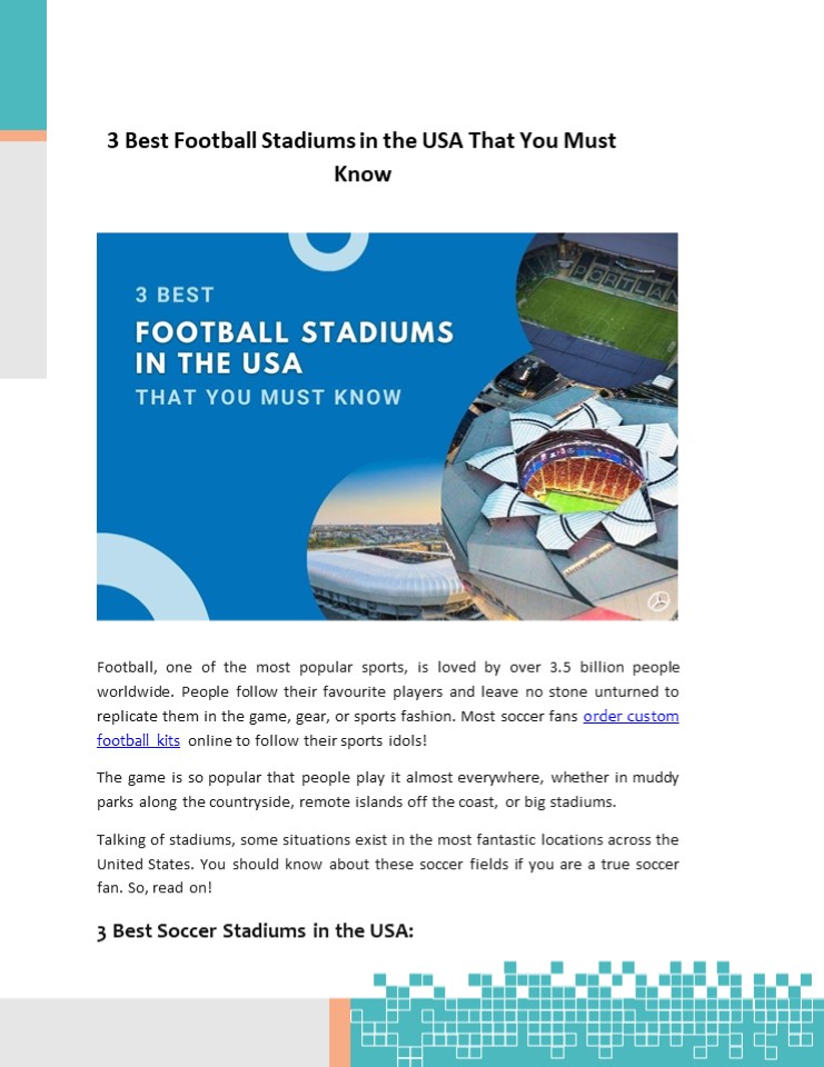 Top 3 Football Stadiums in the USA