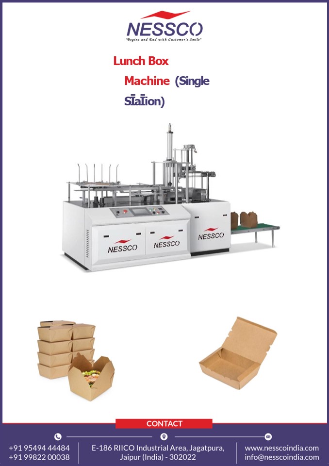 High Speed Paper Lunch Box Making Machine