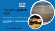 Fruit And Vegetable Dryer