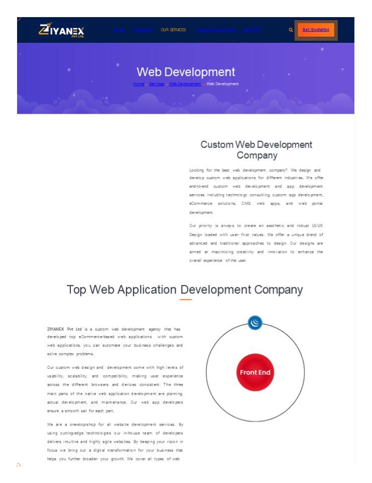 Web Development Services | Ziyanex Private Limited