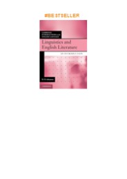 ❤read Linguistics and English Literature: An Introduction (Cambridge Introductions to the Englis