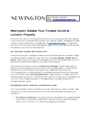 Newington Estates Your Trusted Guide to London Property
