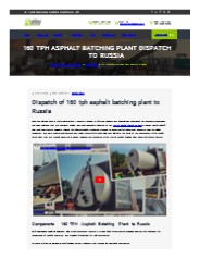 Asphalt Batching Plant Dispatch To Russia - Atlas Industries