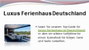 Luxus Ferienhaus Deutschland