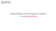 Sustainability in the Apparel Industry