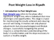 Post Weight Loss in Riyadh