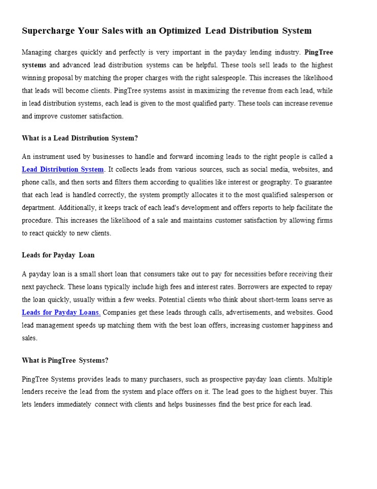 Supercharge Your Sales with an Optimized Lead Distribution System