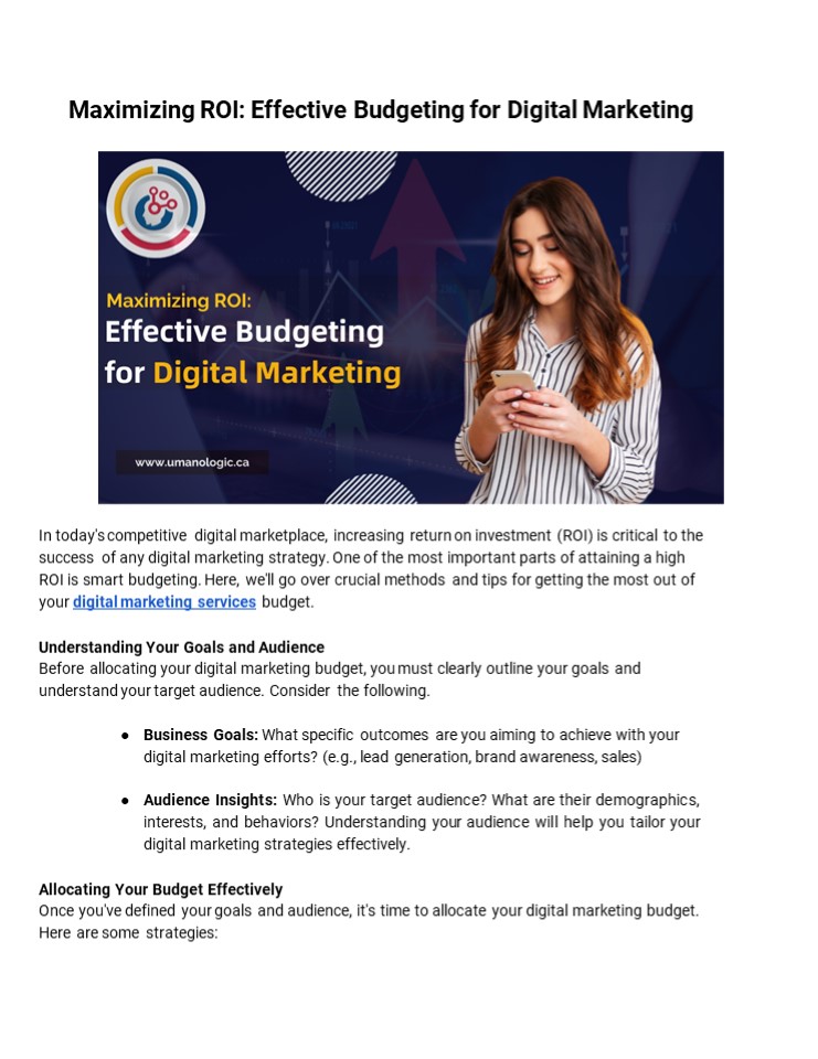 Digital Marketing Company in Edmonton | UmanoLogic