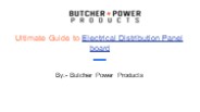 electrical distribution panel board