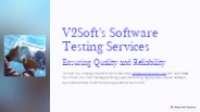 Software Testing Services - Testing Services company | V2Soft