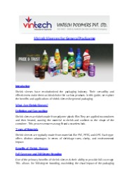 Shrink Sleeves for General Packaging