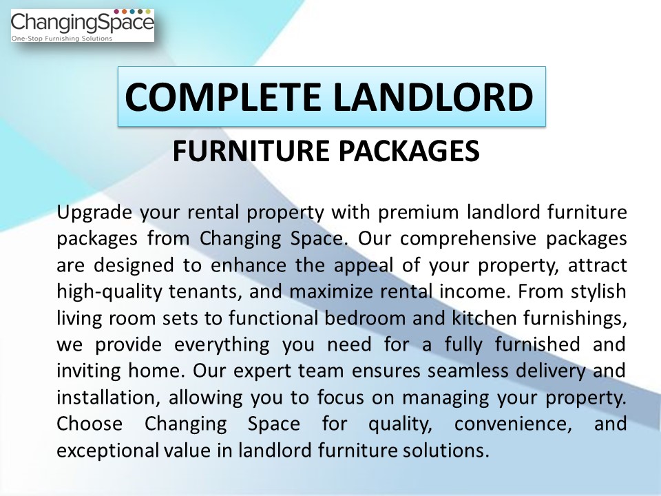 Complete Landlord Furniture Packages