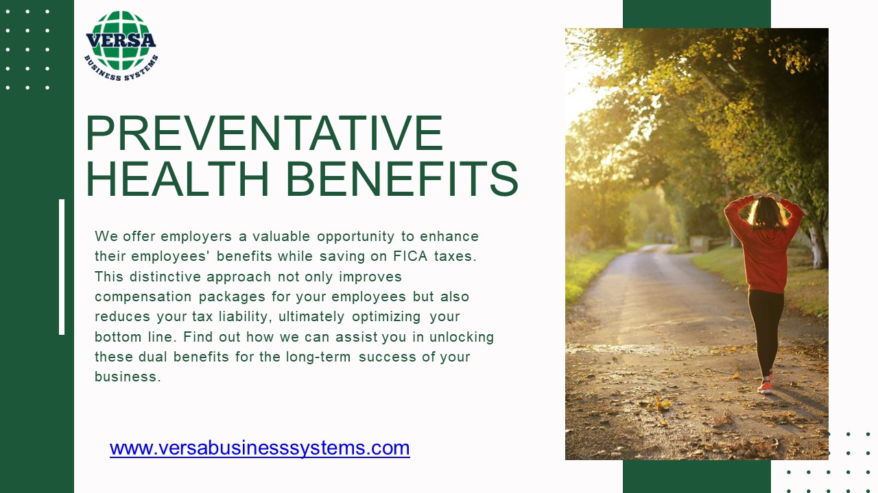 Preventative Health Benefits - Rosedale - Versa Business Systems