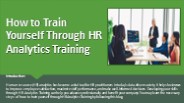 How to Train Yourself Through HR Analytics Training