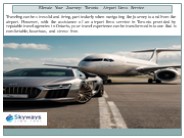 Elevate Your Journey: Toronto Airport Limo Service