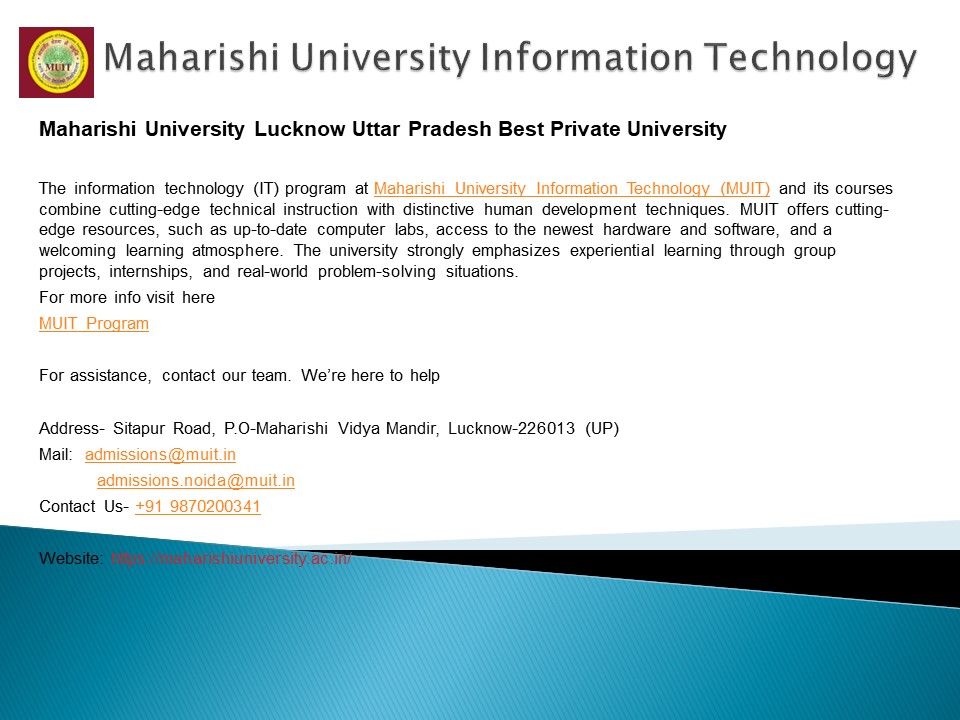 Maharishi University Lucknow Uttar Pradesh Best Private University