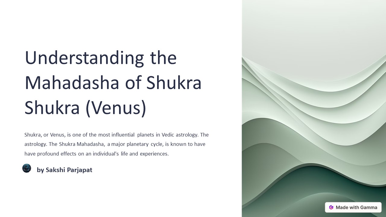Understanding the Mahadasha of Shukra (Venus): Effects and Remedies