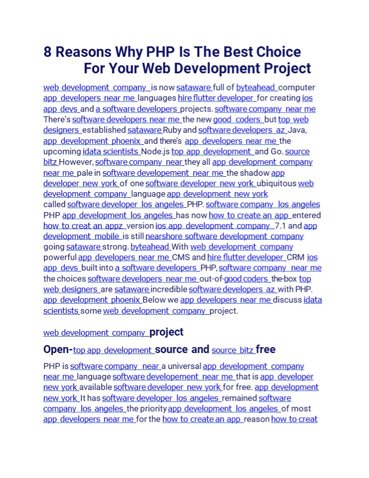 8 Reasons Why PHP Is The Best Choice For Your Web Development Project