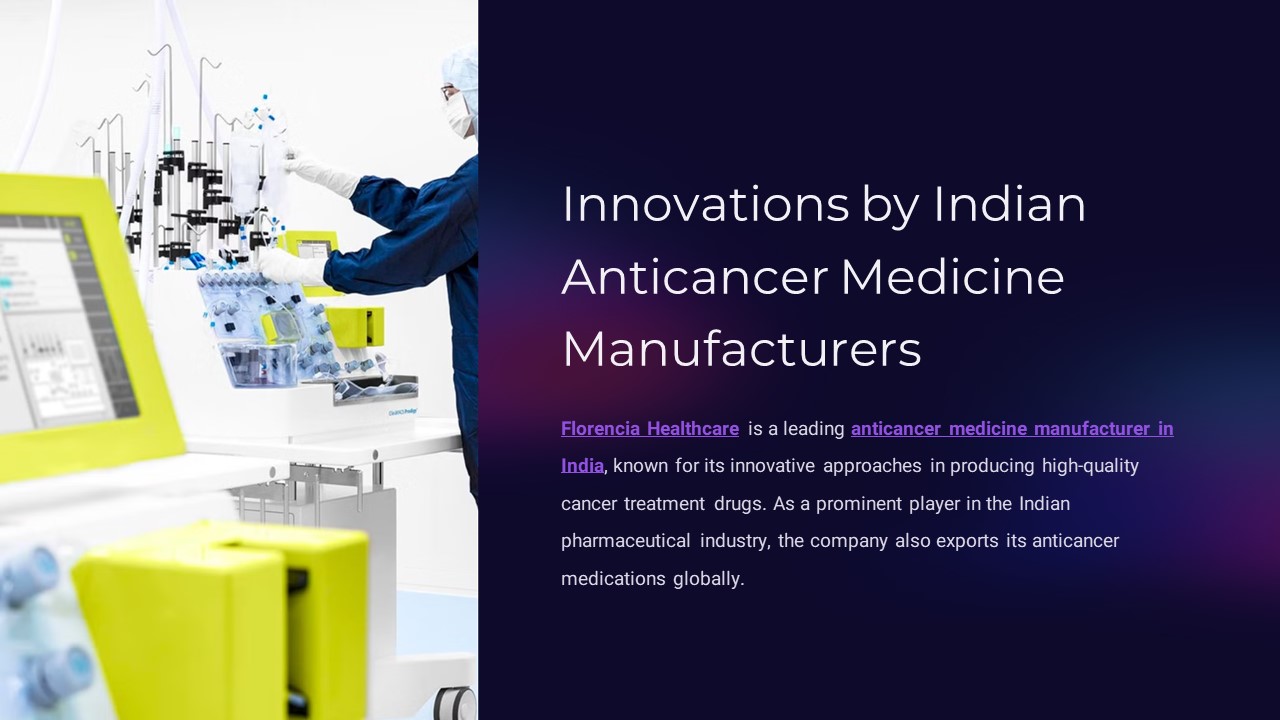 Innovations by Indian Anticancer Medicine Manufacturers
