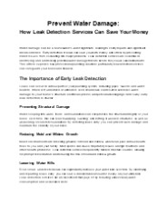 Prevent Water Damage with Fredlwebster Plumbing Services