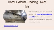 Hood Exhaust Cleaning Near Me
