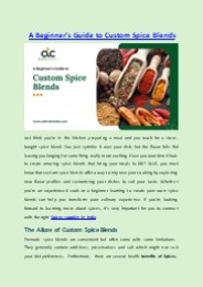 A Beginner’s Guide to Custom Spice Blends