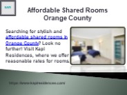 Affordable Shared Rooms Orange County