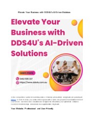Elevate Your Business with DDS4U's AI-Driven Solutions