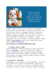 Why Should You Choose Ethical Custom Plushies from EverLighten