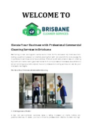Brisbane's Best: Professional Commercial Cleaning Services