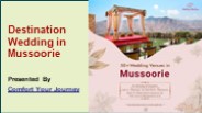 Destination Wedding in Mussoorie – Wedding Venues