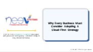 Cloud First Strategy - Neev Systems