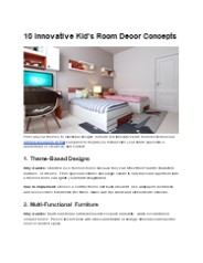 10 Innovative Kid's Room Decor Concepts