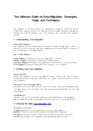 The Ultimate Guide to Data Migration