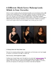 Mastering the Black Saree Makeup Look
