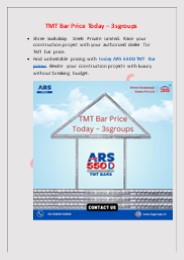 TMT Bar Price Today – 3sgroups