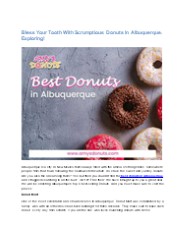 Bless Your Tooth With Scrumptious Donuts In Albuquerque. Exploring!