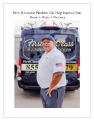 How Riverside Plumbers Can Help Improve Your Home’s Water Efficiency
