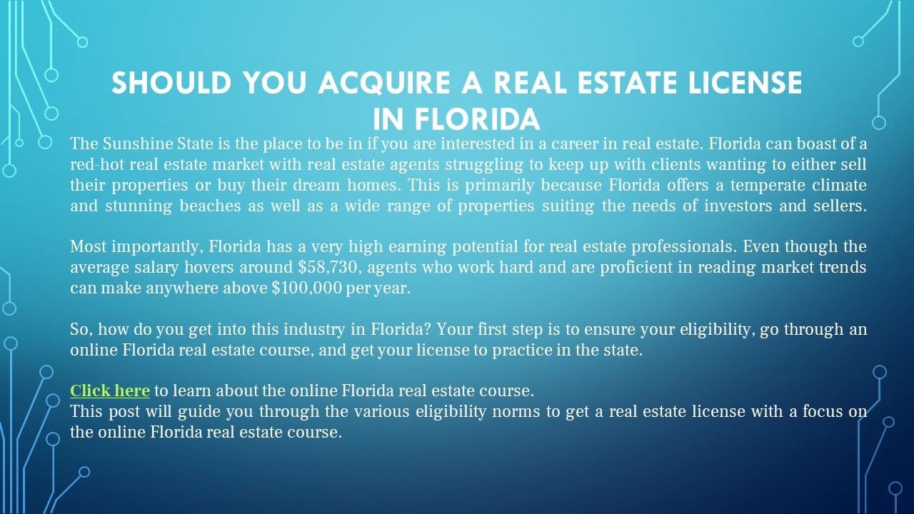 Online fl real estate course